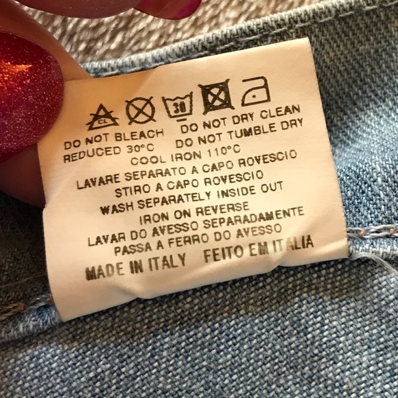 NWOT Moschino peace symbol light blue Size 31 x 28 - Picture 5 of 11